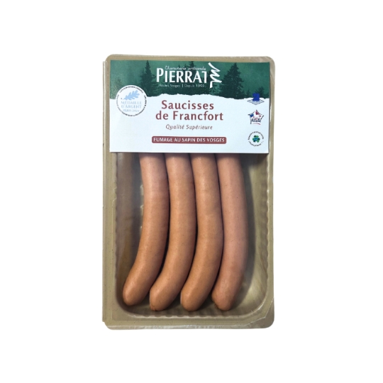 Saucisses de Francfort Supérieure Fumage au Sapin des Vosges CHARCUTERIE PIERRAT