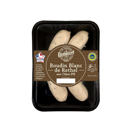 Boudin Blanc de Rethel IGP aux Cèpes DEMOIZET