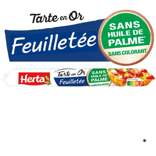 Pâte à tarte feuilletée sans huile de palme  Tarte en Or HERTA