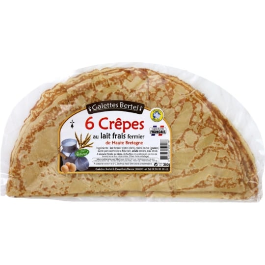 Crêpes au lait frais fermier GALETTES BERTEL