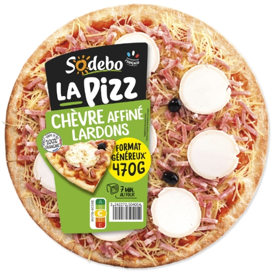 Pizza La Pizz Chèvre Lardons SODEBO