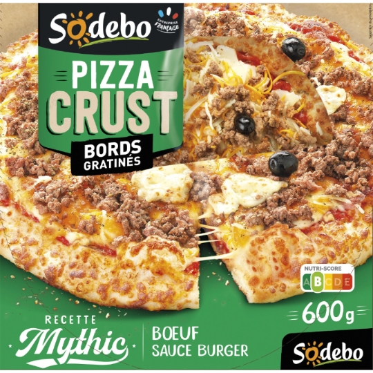 Pizza Crust Mythic Bœuf Cheddar Sauce Burger SODEBO