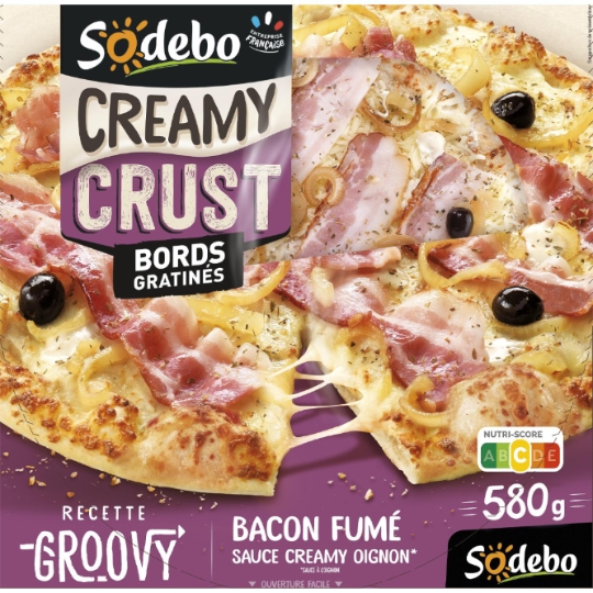Pizza Crust Groovy bacon fumé sauce creamy onion SODEBO