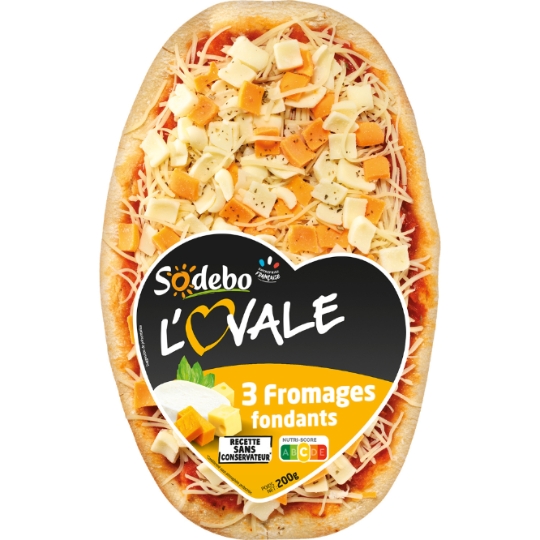 Pizza L'ovale 3 fromages SODEBO