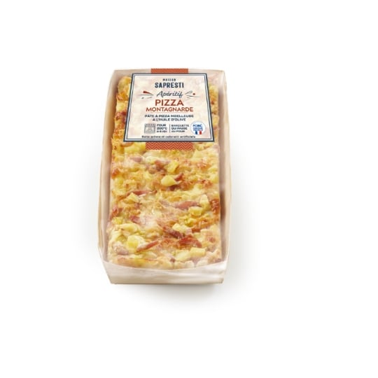 Pizza Garnie de Pomme de Terre, de Lardons Cuits Fumés, de Reblochon Pasteurisé MAISON SAPRESTI