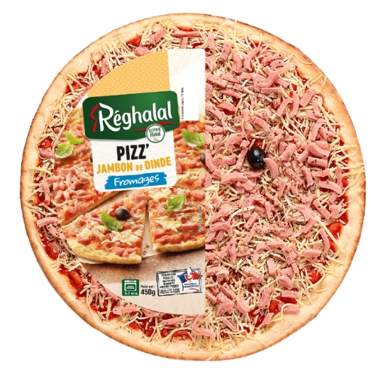 Pizza halal jambon de dinde emmental REGHALAL