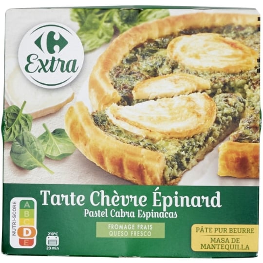 Tarte chèvre épinard CARREFOUR EXTRA