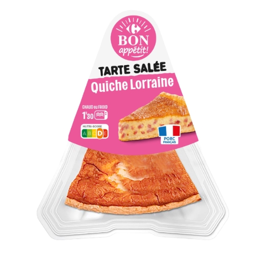 Tarte salée porc français, chaud et froid CARREFOUR BON APPETIT !