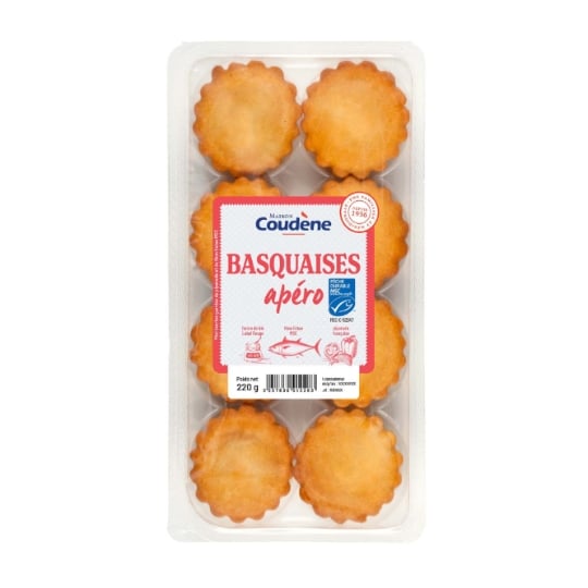 Mini Tourtes Basquaises Apéro Garnies de Piperade et Thon COUDENE