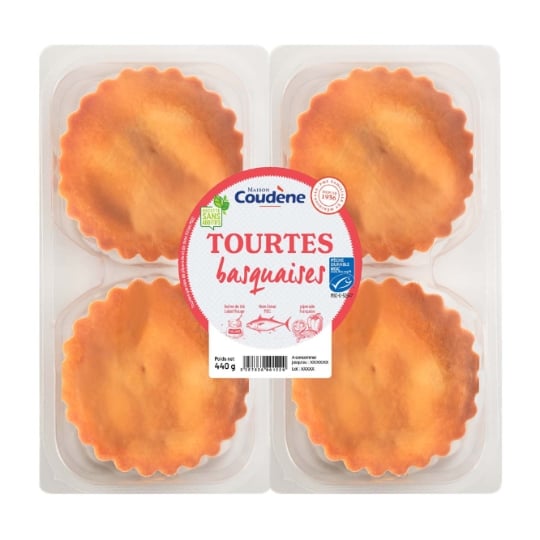 Tourtes garnies de piperade et thon listao de piperade et thon listao MAISON COUDENE