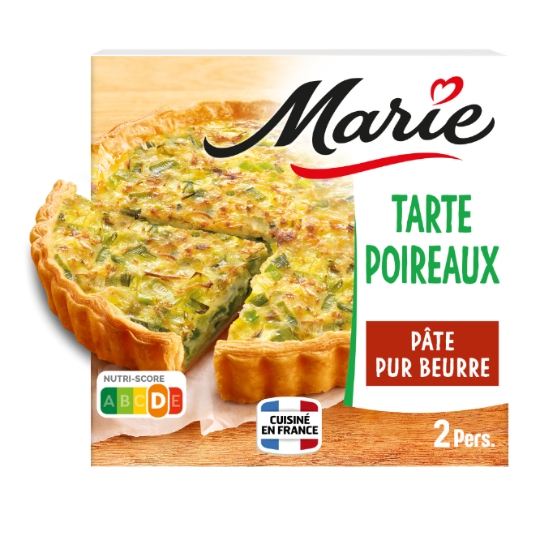 Tarte poireaux emmental pur beurre MARIE
