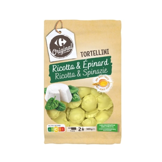 Pâtes Fraîches Tortellini Ricotta Épinard CARREFOUR ORIGINAL