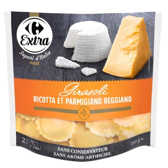 Pâtes fraîches Girasoli Parmigiano reggiano CARREFOUR EXTRA