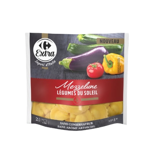 Pâtes fraîches Mezzelune légumes CARREFOUR EXTRA