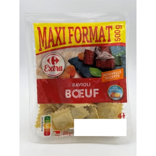 Pâtes fraîches ravioli bœuf CARREFOUR EXTRA