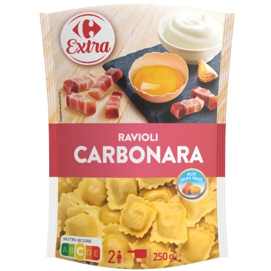 Pâtes fraîches ravioli carbonara CARREFOUR EXTRA