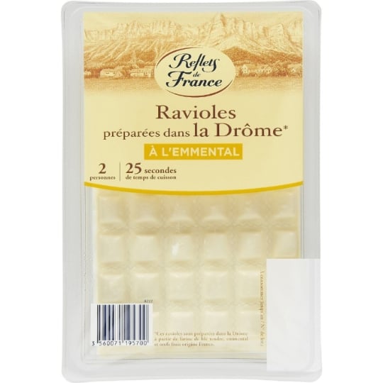 Pâtes Fraîches Ravioles De La Drome A L'Emmental REFLETS DE FRANCE