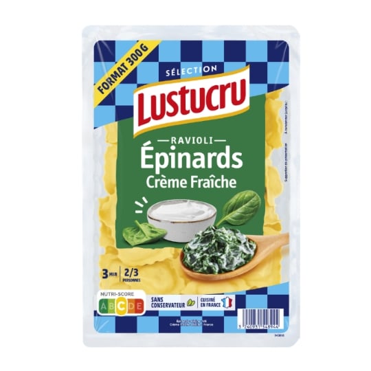 Ravioli Epinards Crème Fraîche LUSTUCRU