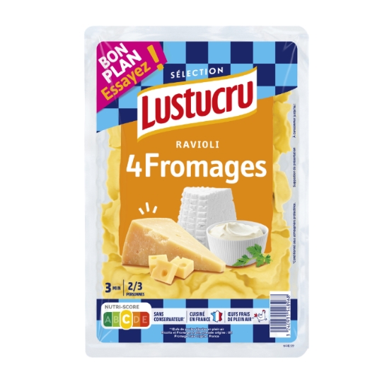Pâtes Fraîches Ravioli 4 Fromages LUSTUCRU