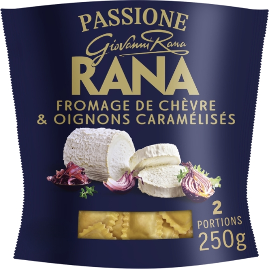 Pâtes fraîches Ravioli Fromage de chèvre & Oignons de Tropea caramélisés RANA