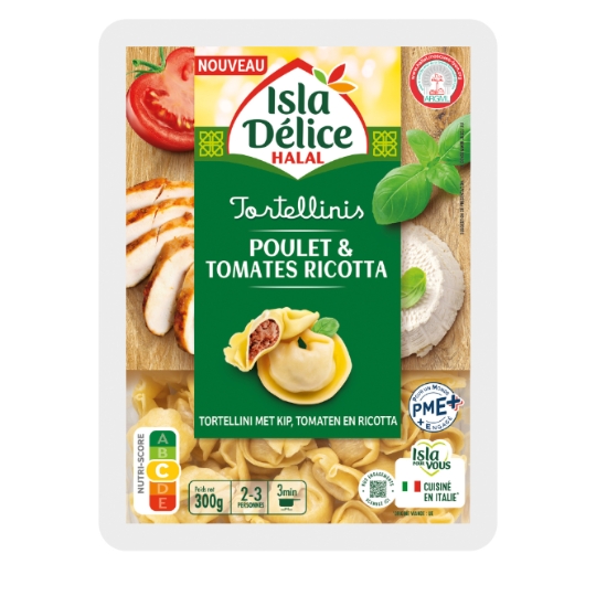 Pâtes Fraîches Tortellinis Poulet et Tomates Ricotta Halal ISLA DELICE