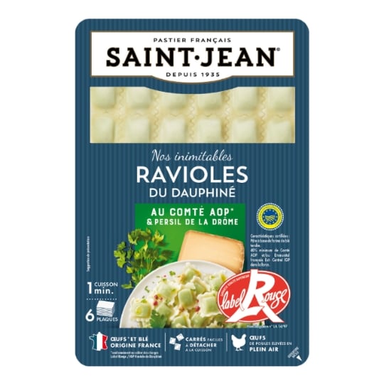 Pâtes Fraîches Ravioles Du Dauphiné Igp Label Rouge SAINT JEAN