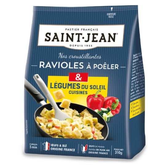 Pâtes Fraîches Ravioles À Poêler 3 Fromages Et Ses Légumes Du Soleil SAINT JEAN