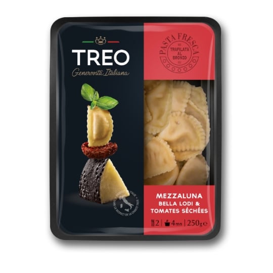 Pâtes Fraîches Mezzaluna Fromage Et Tomate Séchée TREO