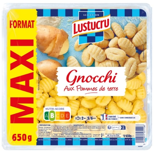 Pâtes Fraîches Gnocchi Maxi LUSTUCRU