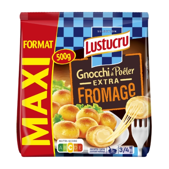 Pâtes Fraîches Gnocchi À Poêler Extra Fromage LUSTUCRU