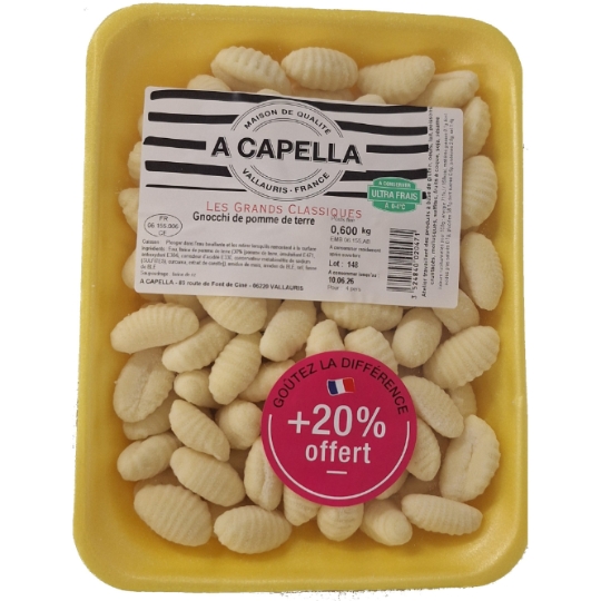 Gnocchi de Pomme de Terre les Grands Classiques A CAPELLA