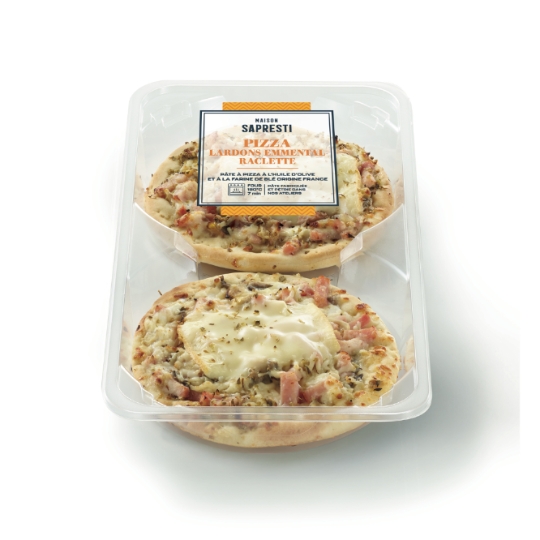 Pizza lardon emmental raclette SAPRESTI TRAITEUR