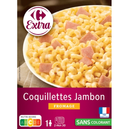 Plat cuisiné Coquillettes jambon emmental CARREFOUR