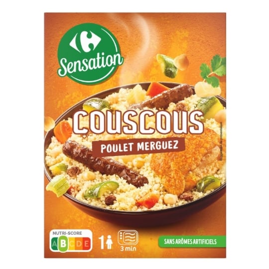 Plat cuisiné couscous poulet merguez CARREFOUR SENSATION