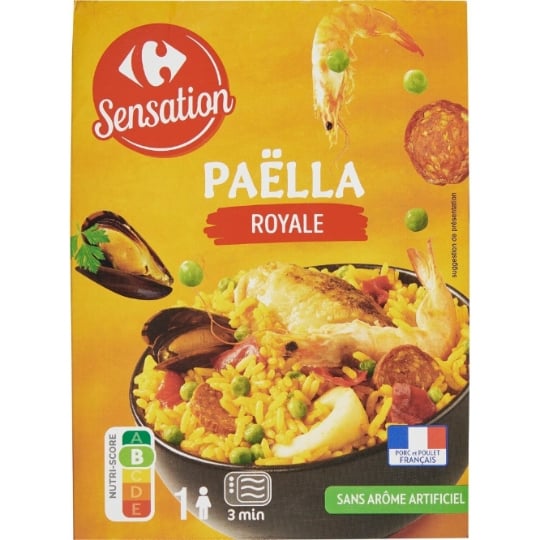 Plat cuisiné paëlla royale CARREFOUR SENSATION
