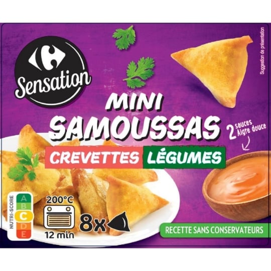 Samossas Mini Crevettes et Légumes CARREFOUR SENSATION