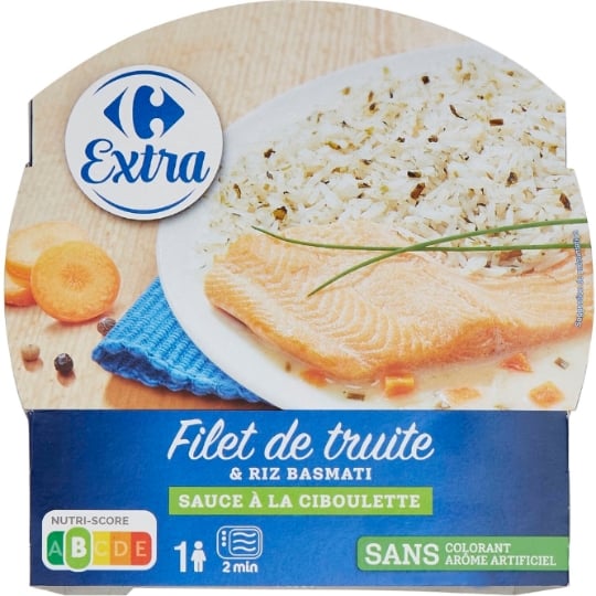 Plat cuisiné truite sauce ciboulette CARREFOUR EXTRA