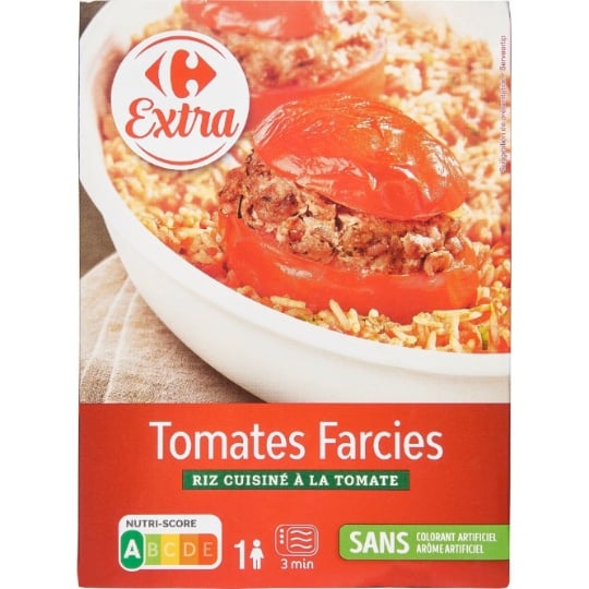 Plat cuisiné tomates farcies riz CARREFOUR EXTRA