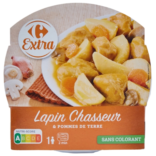 Plat cuisiné lapin pommes de terre CARREFOUR EXTRA