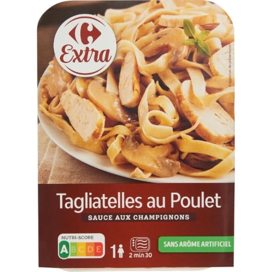 Plat cuisiné fusilli poulet champignons CARREFOUR EXTRA