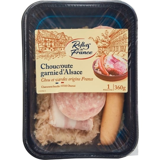 Plat cuisiné choucroute d'Alsace REFLETS DE FRANCE