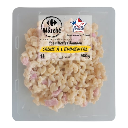 Plat cuisiné pâtes jambon emmental CARREFOUR LE MARCHE