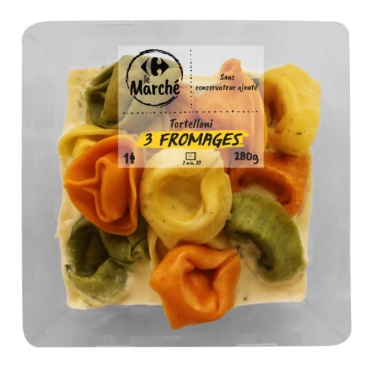 Plats cuisinés tortellini 3 fromages CARREFOUR LE MARCHE