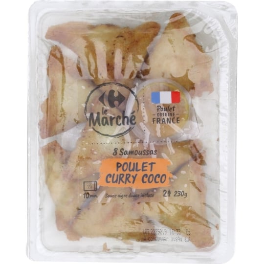 Samoussas poulet curry coco CARREFOUR LE MARCHE