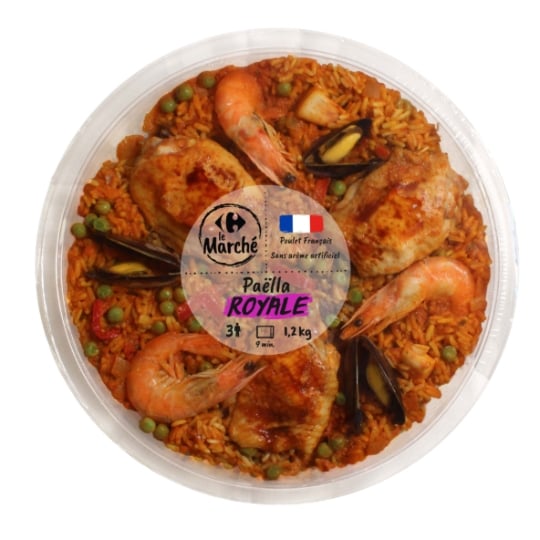 Plat cuisiné paëlla royale CARREFOUR LE MARCHE