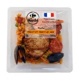 Plat cuisiné Paëlla poulet et fruits de mer CARREFOUR LE MARCHE
