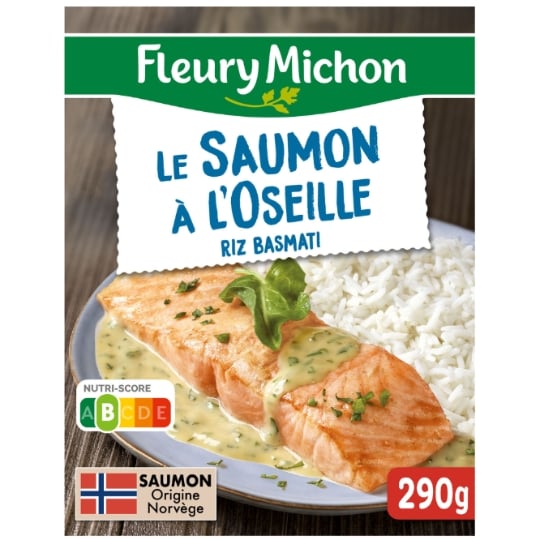 Plat cuisiné saumon à l'oseille riz basmati FLEURY MICHON