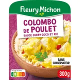 Plat cuisiné colombo de poulet et riz long FLEURY MICHON