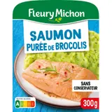 Plat cuisiné filet de saumon purée de brocolis FLEURY MICHON