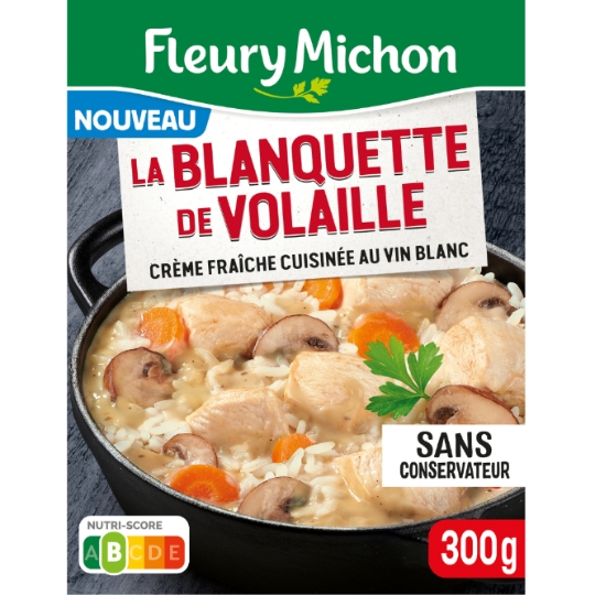 Plat cuisiné Blanquette de Volaille au Vin Blanc FLEURY MICHON